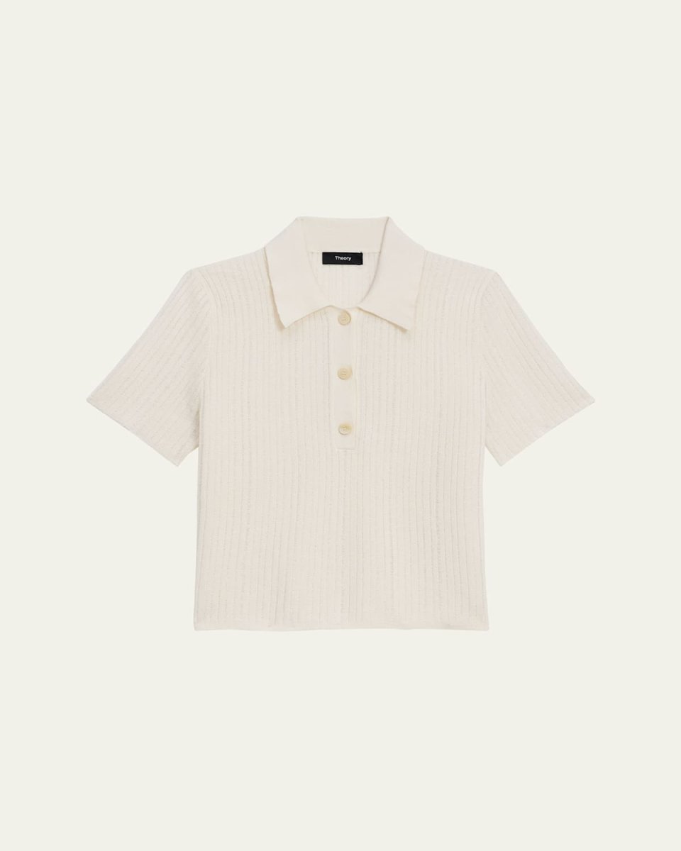 Neo Sag Harbor Cropped Short-Sleeve Polo Shirt