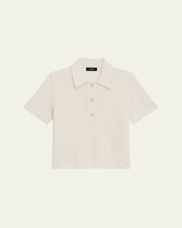 Neo Sag Harbor Cropped Short-Sleeve Polo Shirt