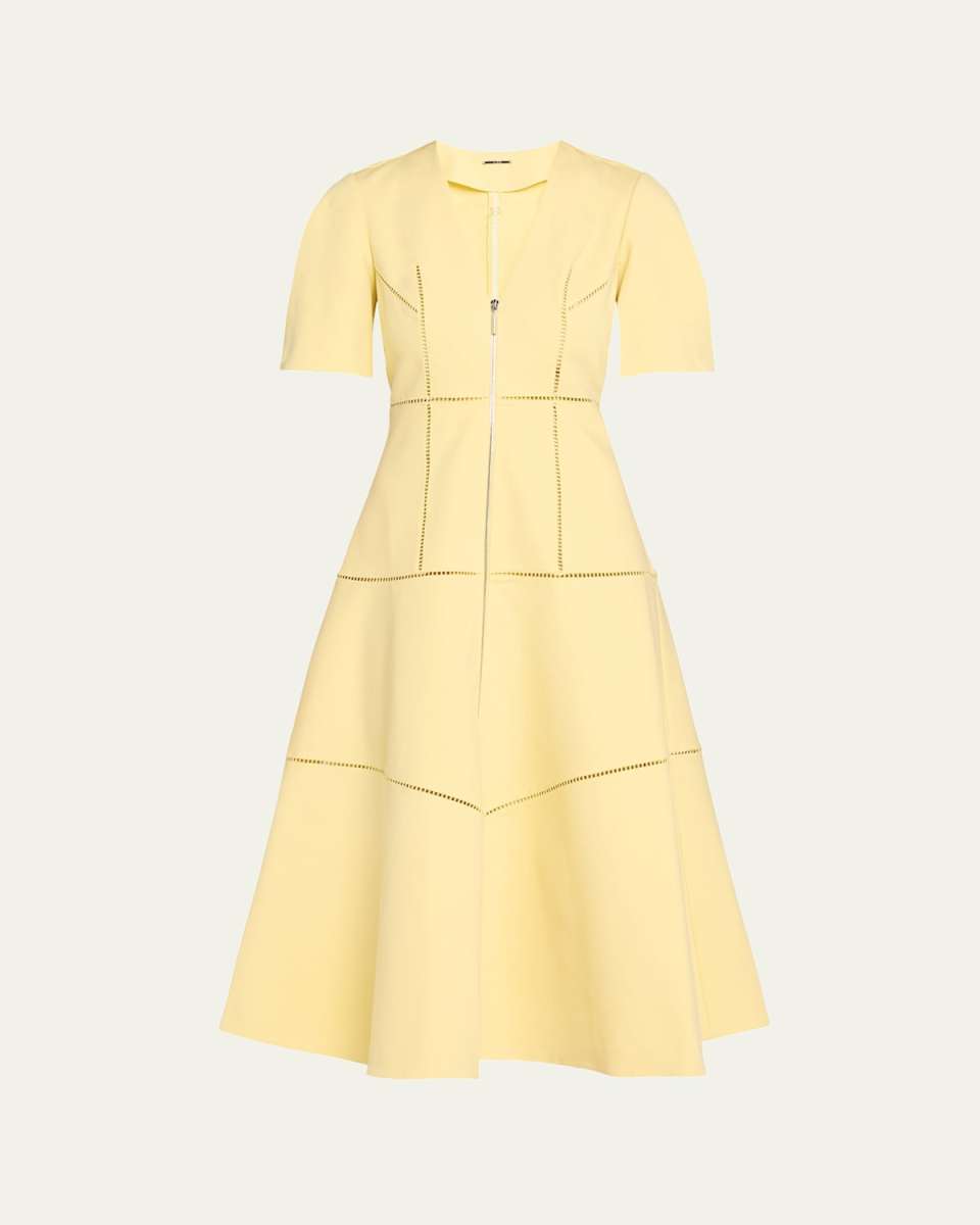 Valry Short-Sleeve Midi Dress
