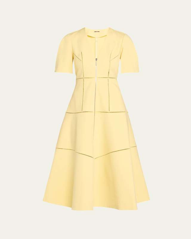 Valry Short-Sleeve Midi Dress