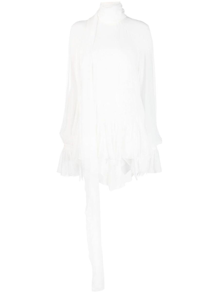 asymmetric silk blouse