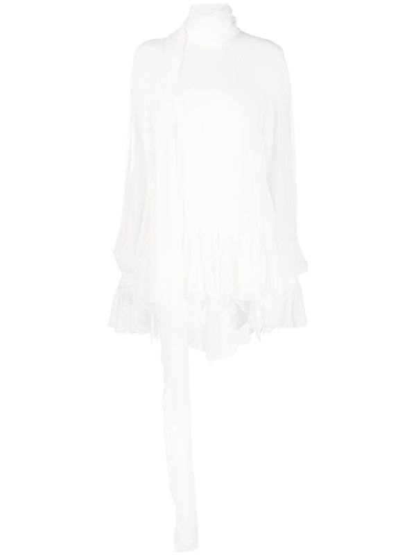 asymmetric silk blouse