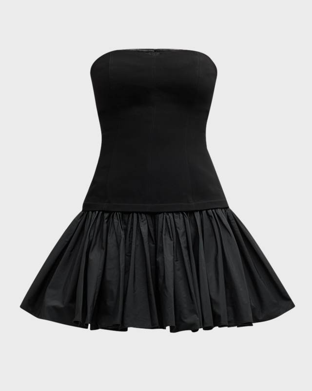 Amanda Strapless Sweetheart Fit & Flare Combo Mini Dress