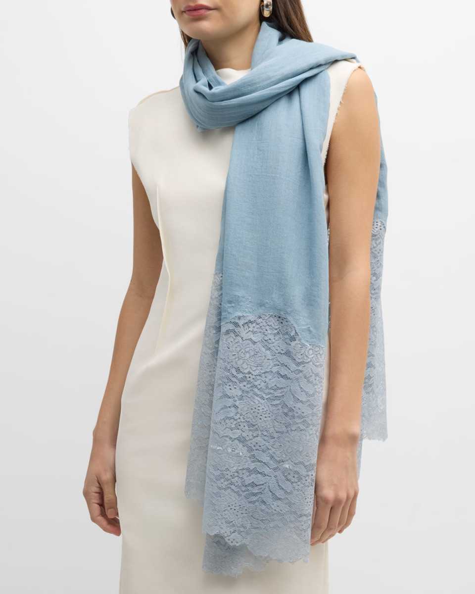 Lace Trim Evening Wrap