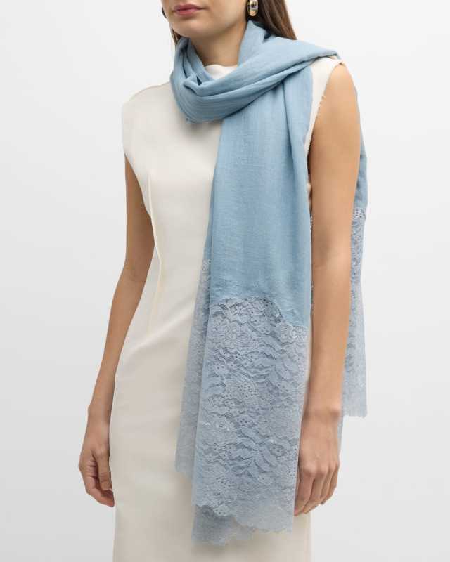 Lace Trim Evening Wrap