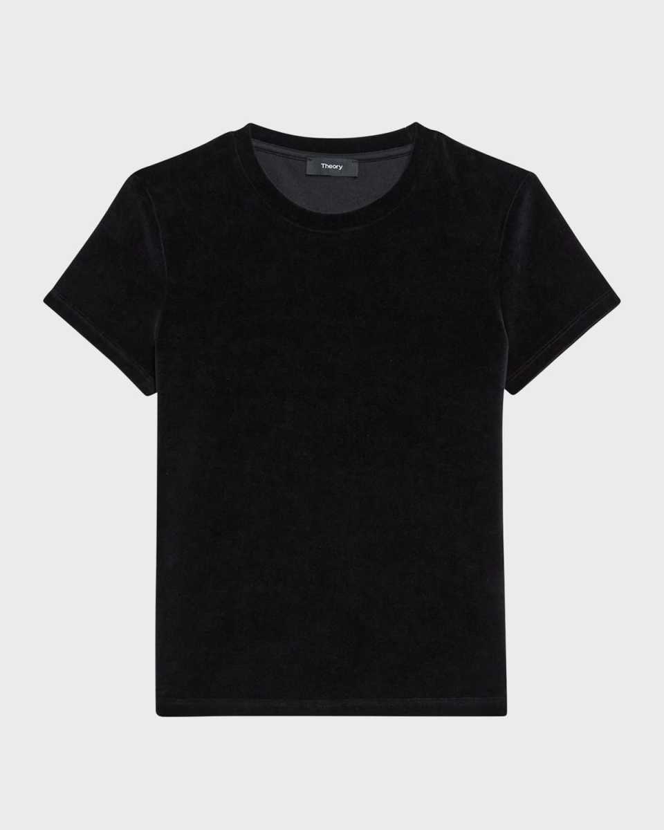 Short-Sleeve Velvet Tiny Tee