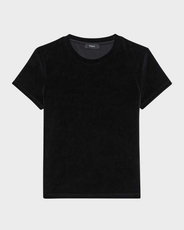 Short-Sleeve Velvet Tiny Tee