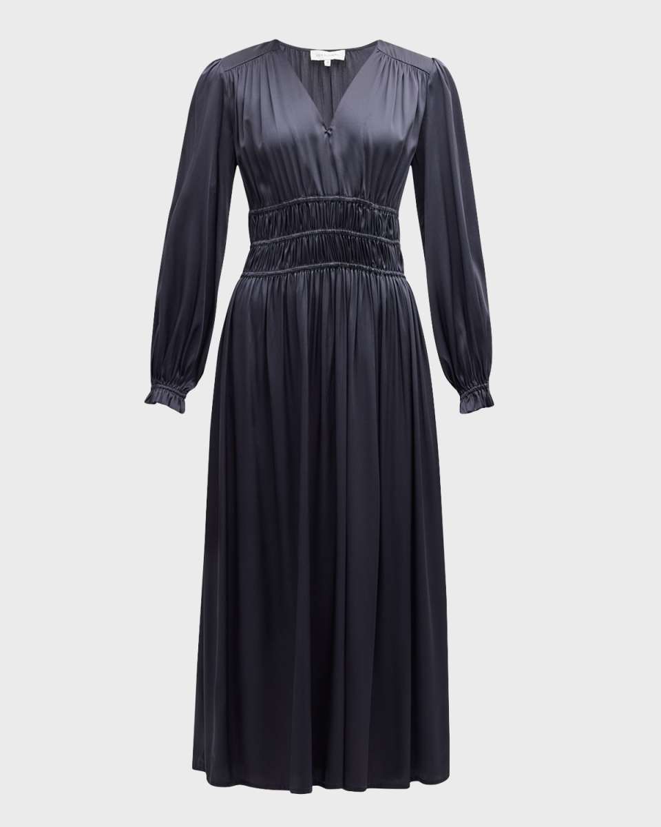 Berenice Ruched A-Line Midi Dress