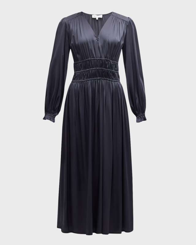 Berenice Ruched A-Line Midi Dress