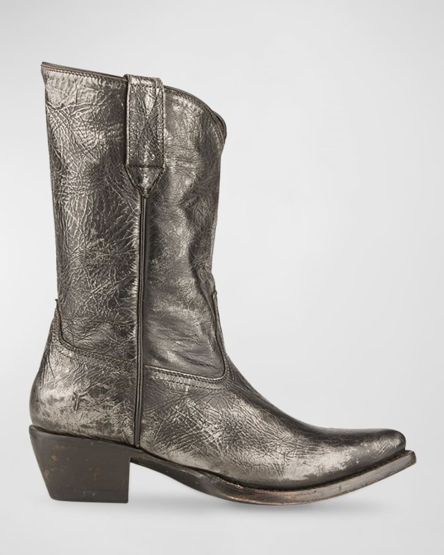 Sacha Mid Leather Cowboy Boots