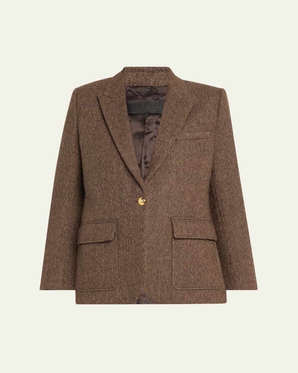 Mireille Elbow Patch Wool Blazer