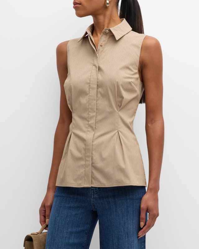 Pinstripe Sleeveless Shirt