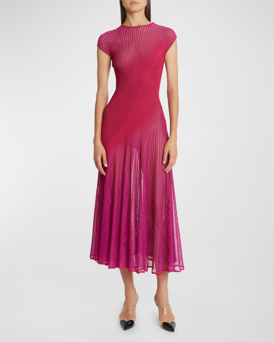 Twisted Sheer Midi Dress