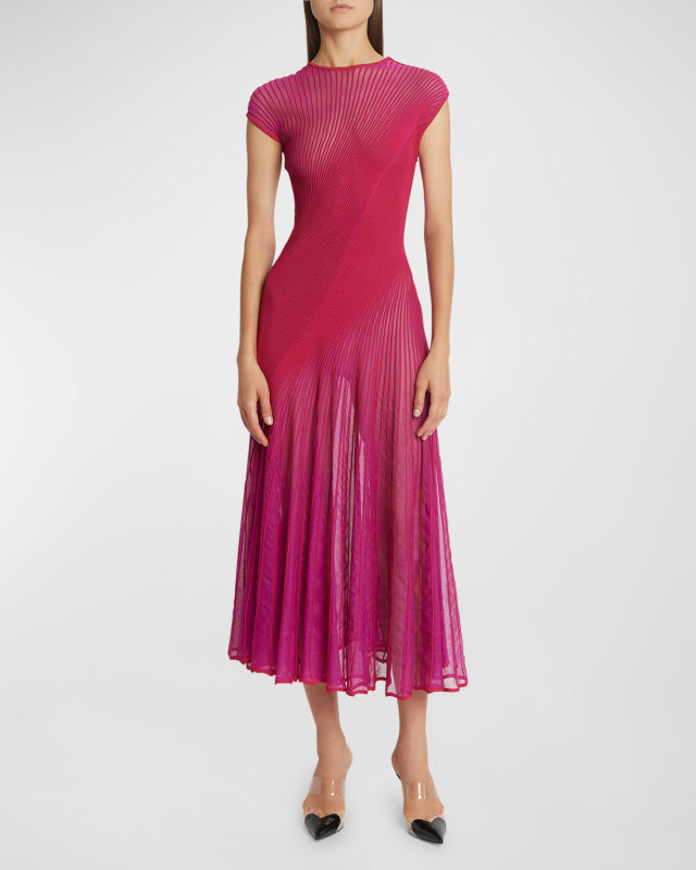 Twisted Sheer Midi Dress