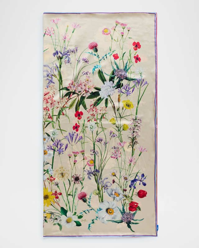 Whitney Double Sided Floral-Print Scarf