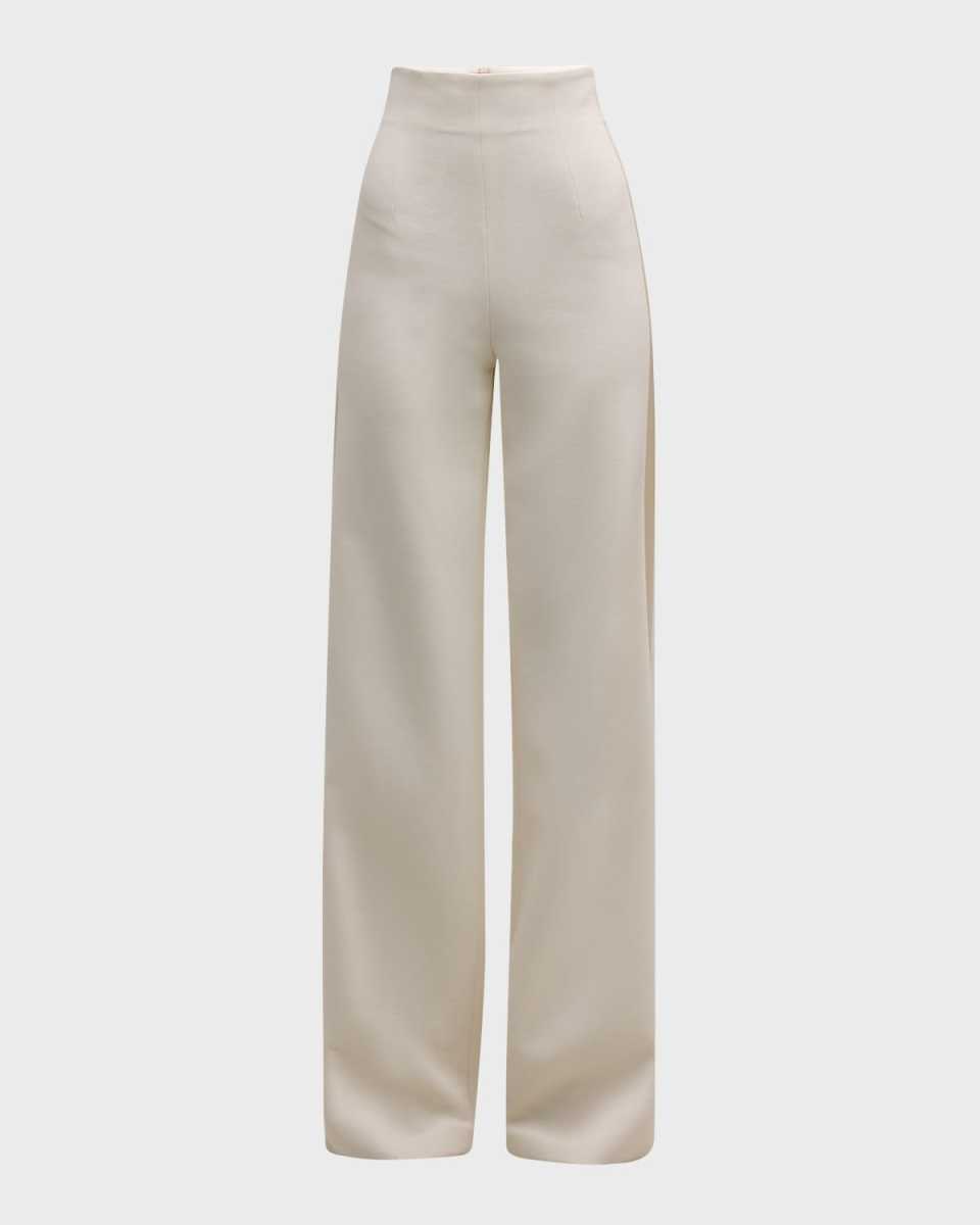 Wool Crepe Satin Tuxedo Pants