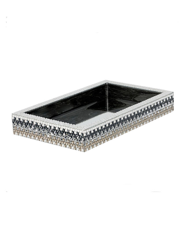 Biarritz Small Tray with Swarovski Crystals, Silver