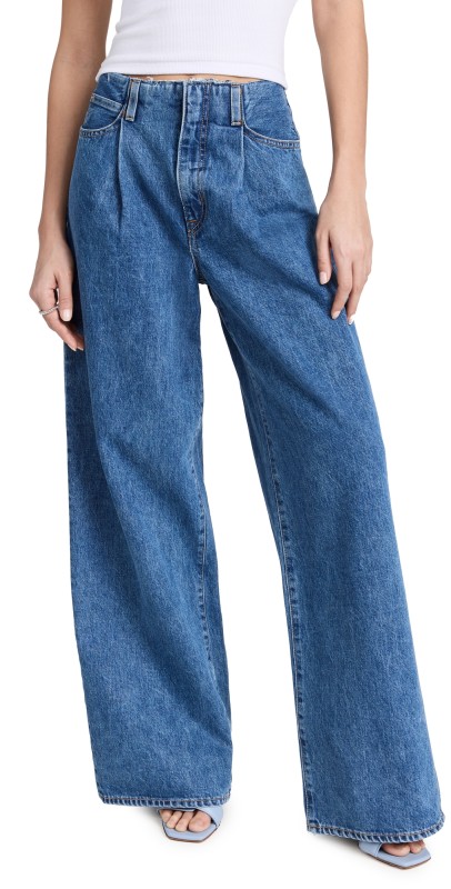 SLVRLAKE Taylor Wide Pleated Jeans Sweet Memory