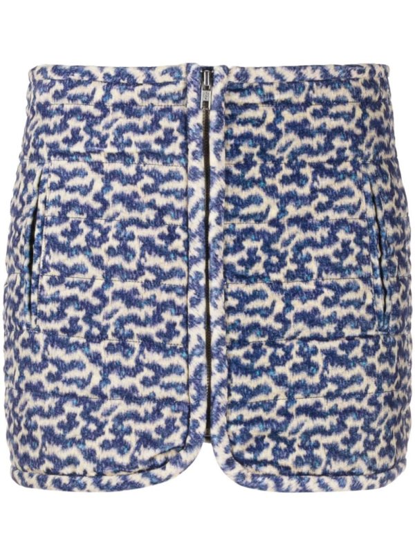 Arona abstract-pattern cotton skirt