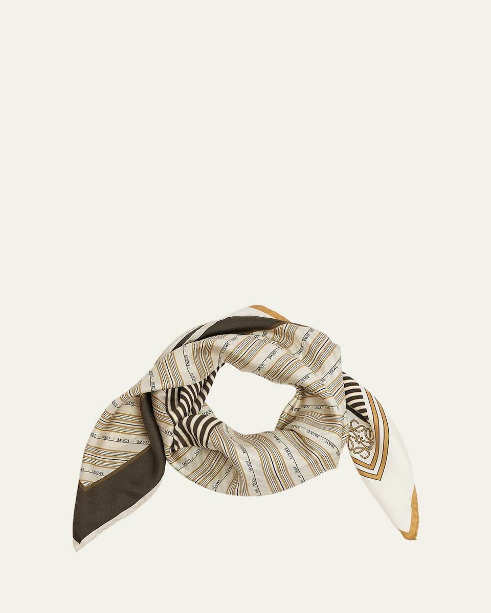Anagram Logo Silk Square Scarf