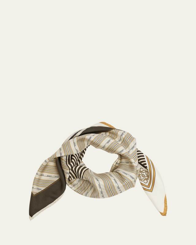 Anagram Logo Silk Square Scarf