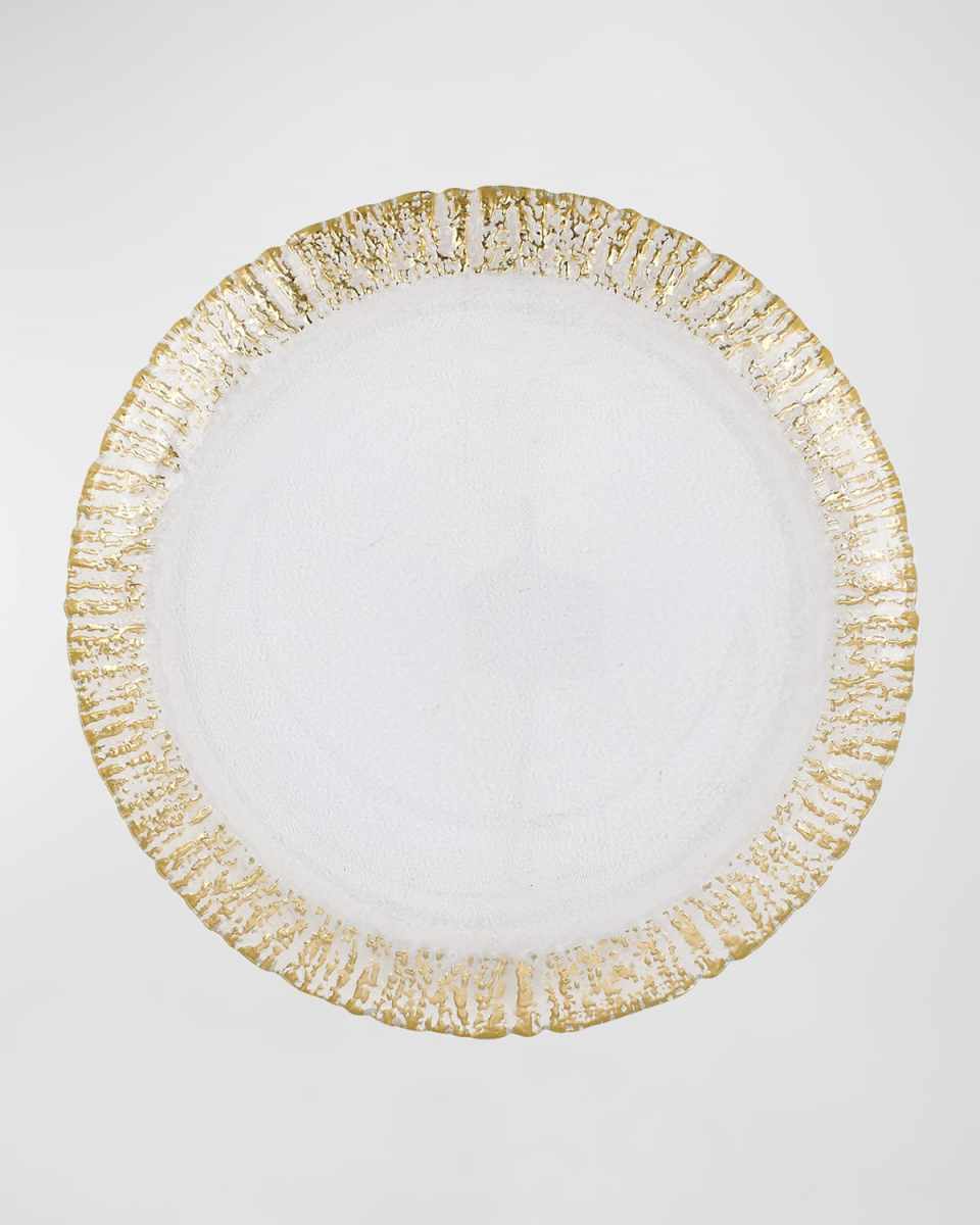 Rufolo Glass Metallic Dinner Plate
