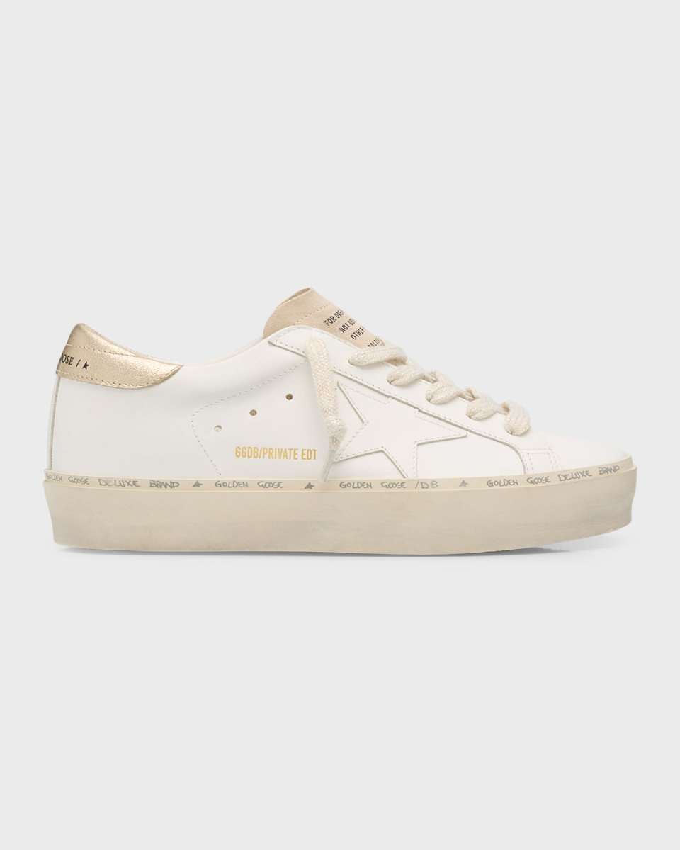 Hi Star Leather Metallic Low-Top Sneakers