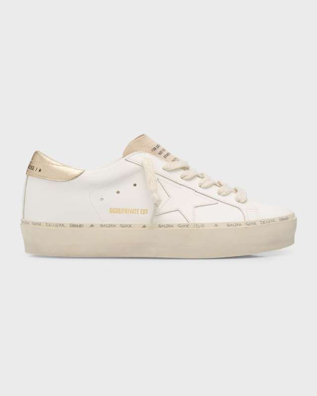 Hi Star Leather Metallic Low-Top Sneakers