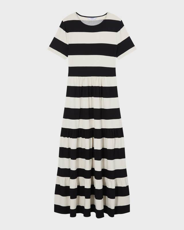 Leigh Striped Cotton Jersey Maxi Dress