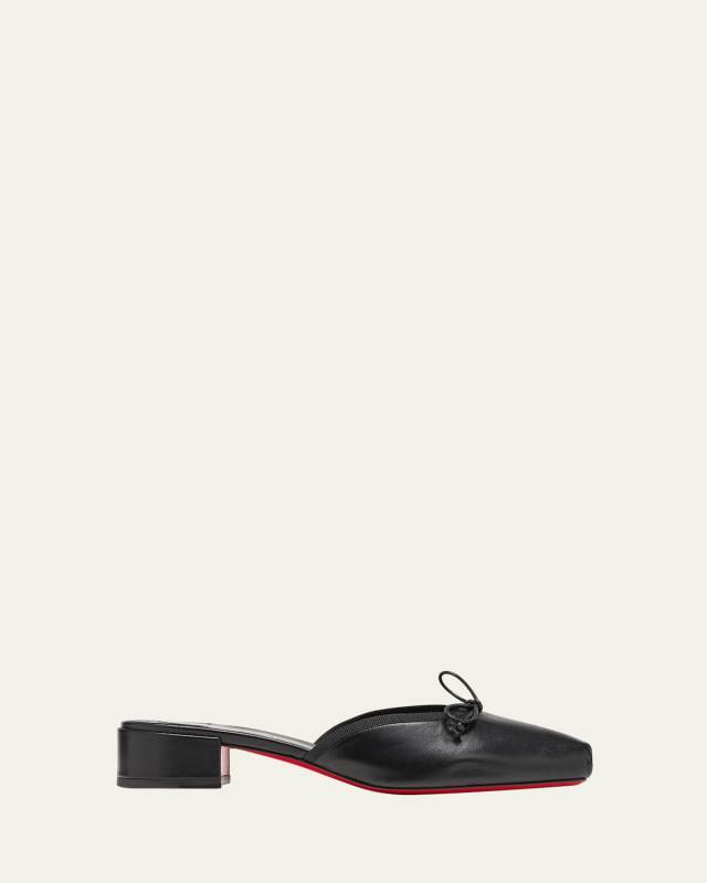 Mimiflirt Leather Red Sole Ballerina Mules