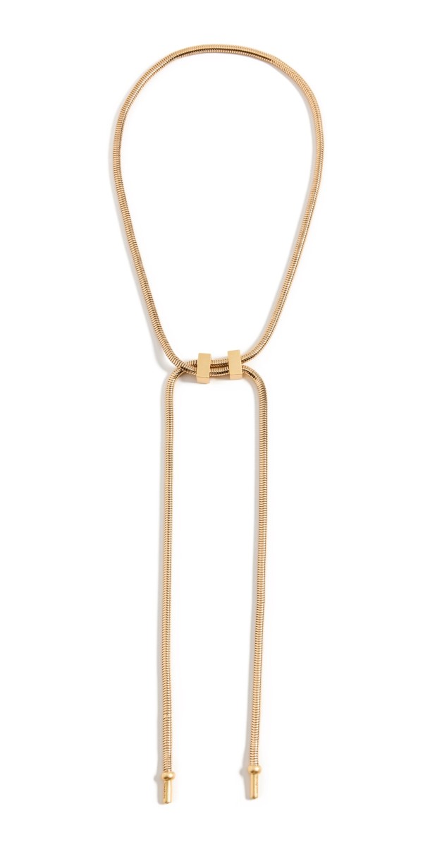 DEMARSON Laina Necklace 12K Shiny Gold/Worn Gold