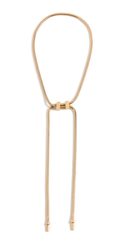 DEMARSON Laina Necklace 12K Shiny Gold/Worn Gold