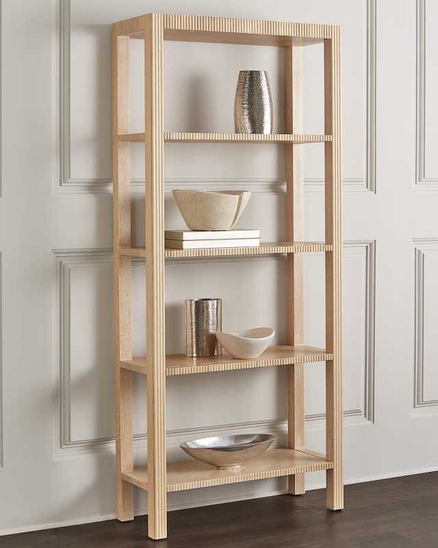 Michealah Cerused Oak Etagere