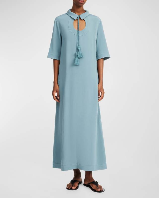 Brinney Cutout Tie-Neck Maxi Dress