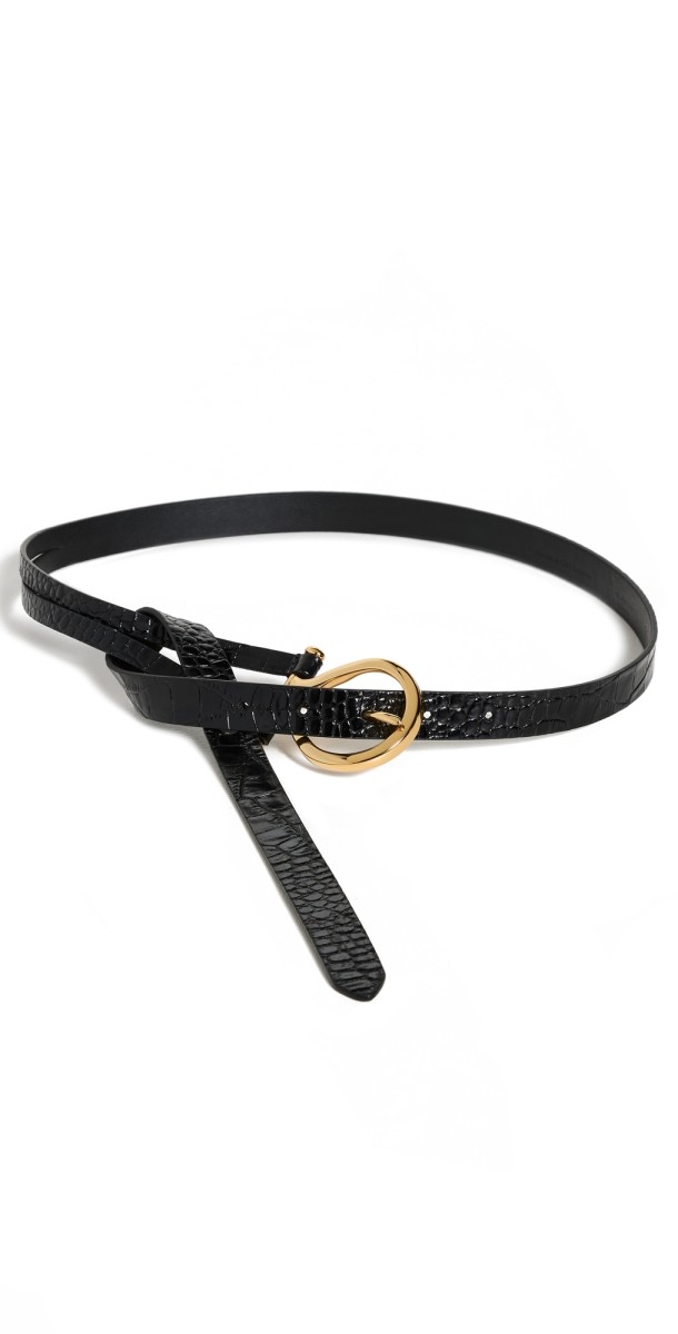 Anderson's Croc-Embossed Split Belt Black