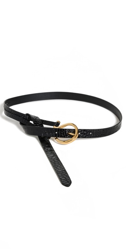 Anderson's Croc-Embossed Split Belt Black