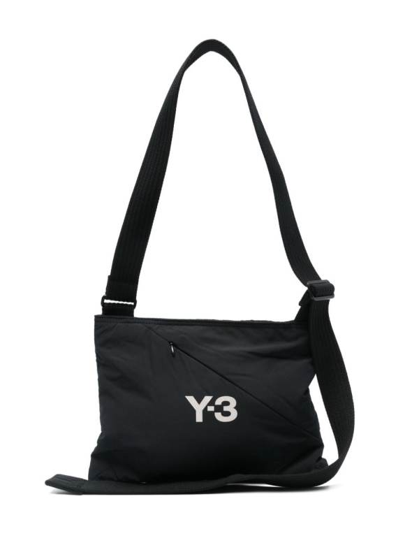 logo-print messenger bag