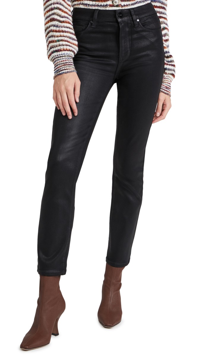 PAIGE Cindy Luxe Coating Jeans Black Fog Luxe Coating