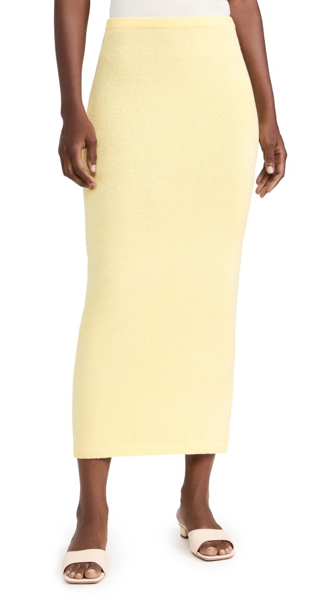 Runaway the Label Nadina Midi Skirt Lemon