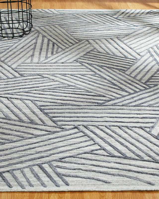 Borders Hand Knotted Rug, 8' x 10'