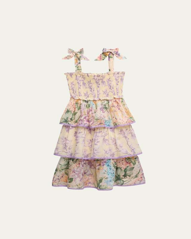 Girl's Halliday Tiered Floral Dress, Size 1-12