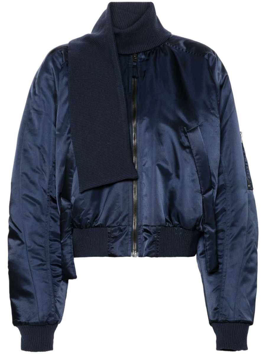 panel-detail bomber jacket