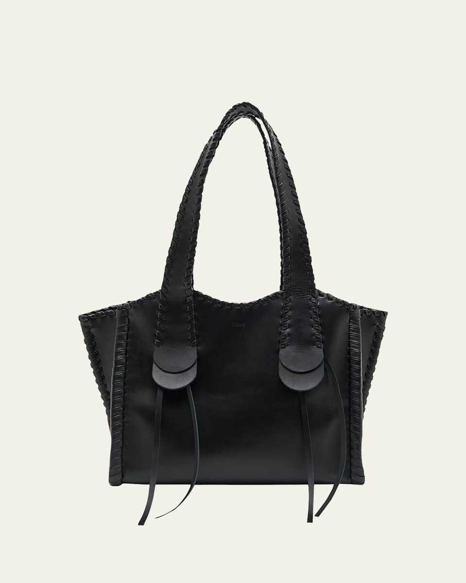 Mony Medium Tote Bag in Shiny Leather