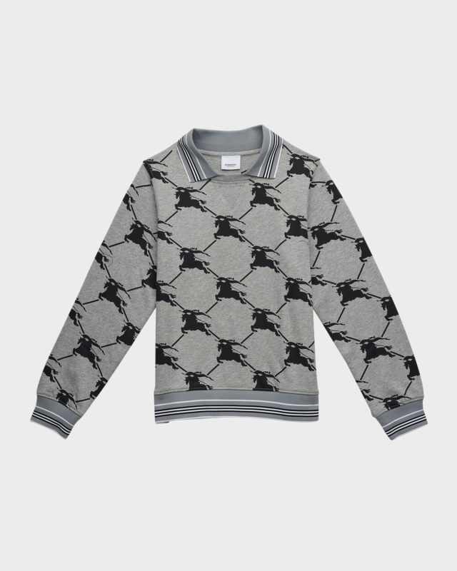 Boy's Equestrian Knight Design Sweatshirt, Size 3-14