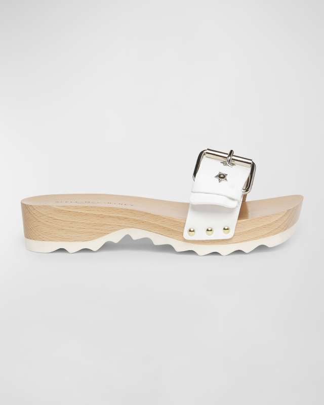 Elyse Vegan Star Buckle Slide Sandals