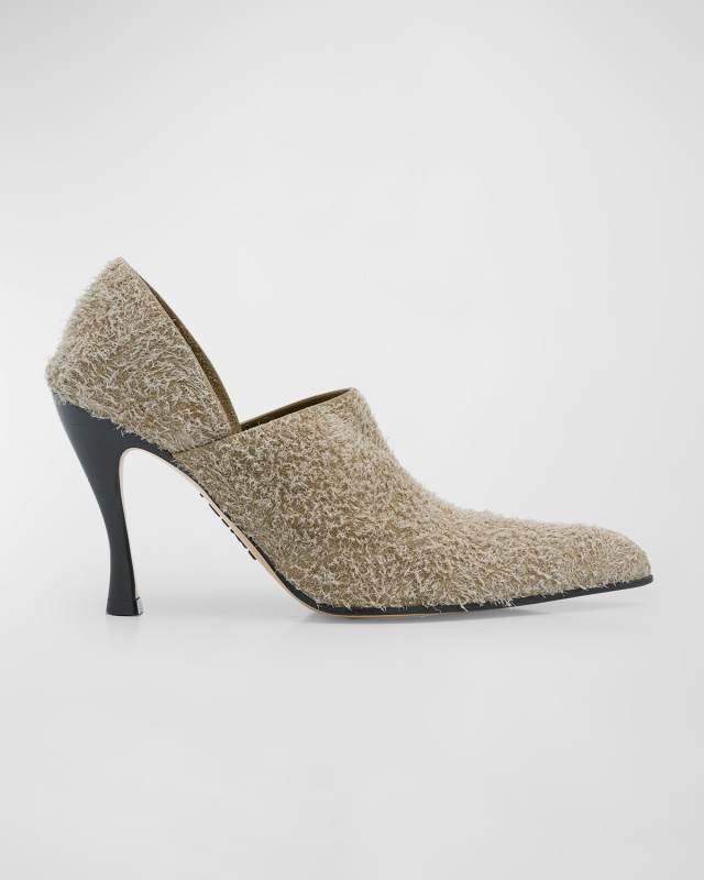 Comic Suede High-Cut Pumps