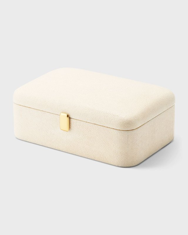 Abella Faux Shagreen Small Jewelry Box