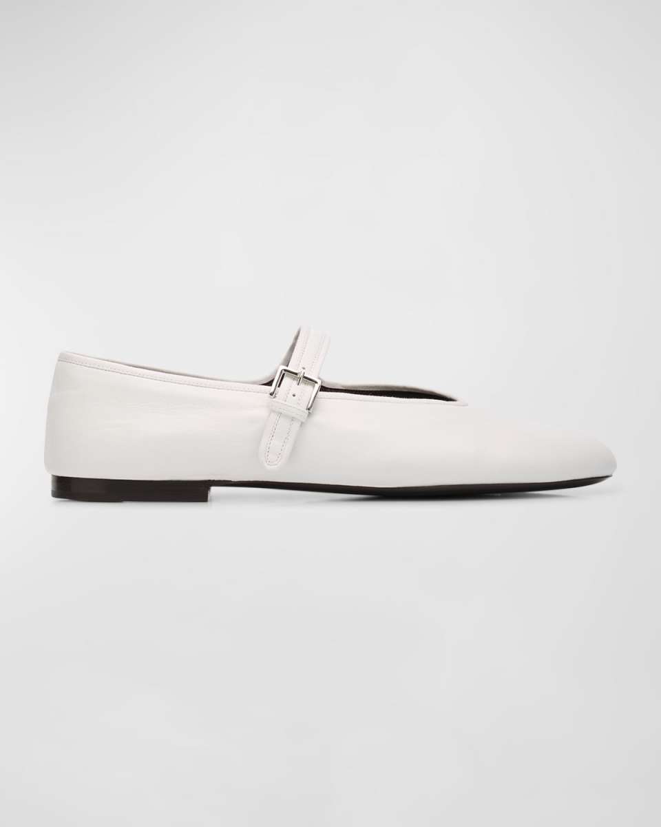 Boheme Leather Mary Jane Ballerina Flats