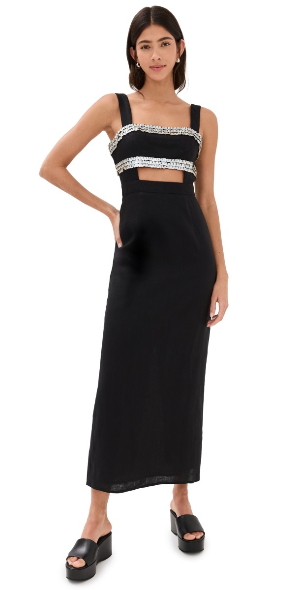 STAUD Mickey Dress Black