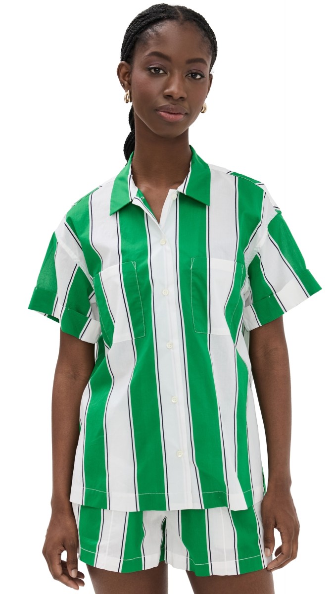 STAUD Channing Top Bungalow Stripe